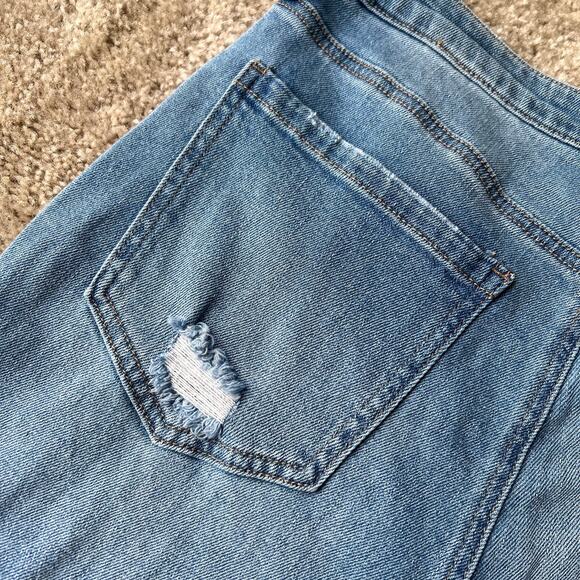NWT Abound Mom Jean Button-Fly Light Stone Wash Distressed 90s Jeans Size 29 - Picture 12 of 16